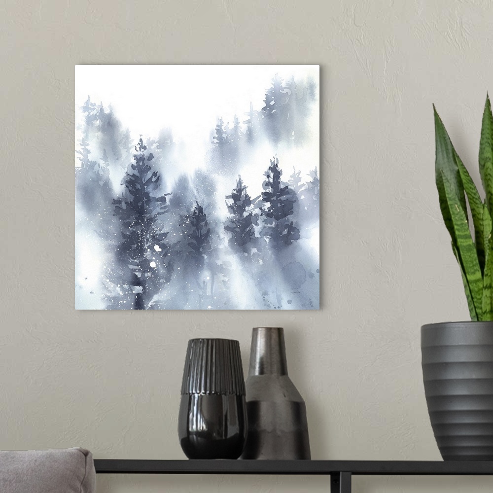 A modern room featuring Misty Forest II