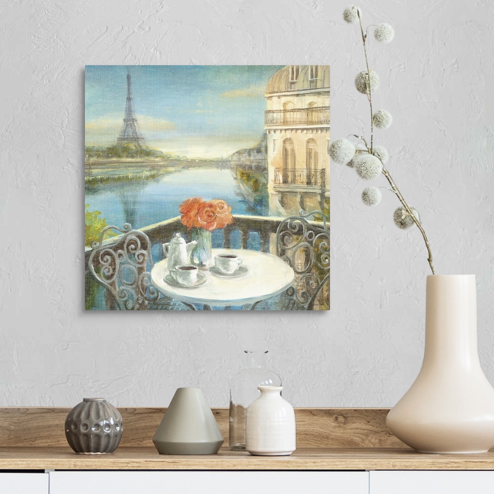 A farmhouse room featuring Morning on the Seine