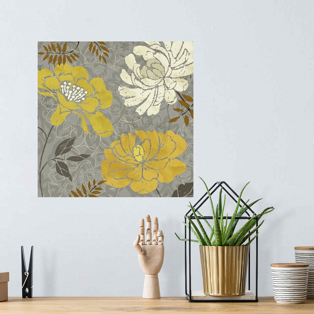 A bohemian room featuring Morning Tones Gold I