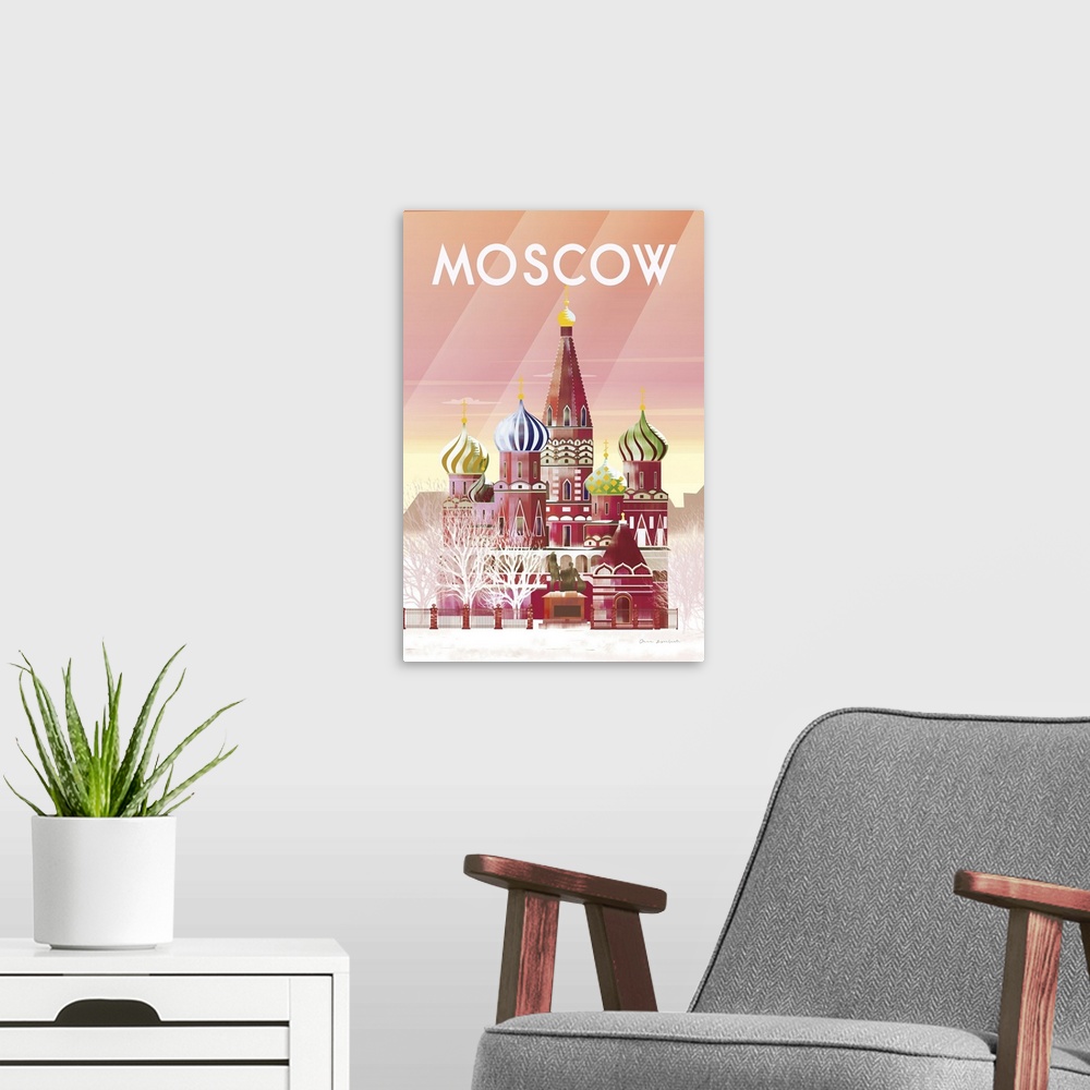 A modern room featuring Moscow