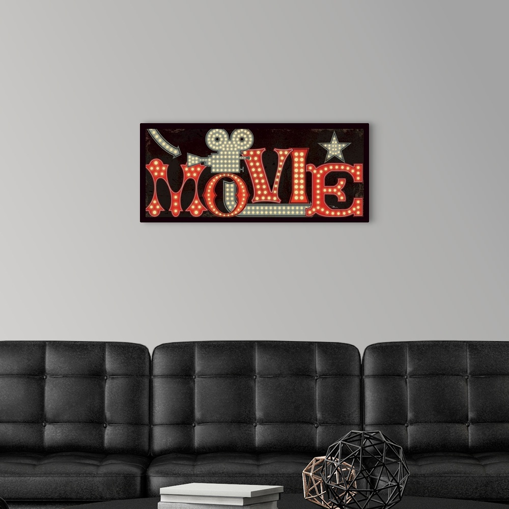 A modern room featuring Movie Lights II