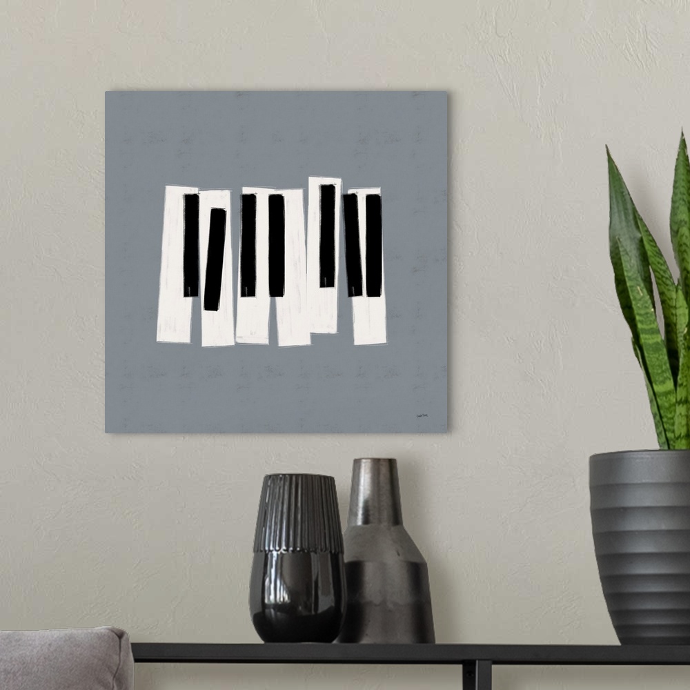 A modern room featuring Musical Abstract III