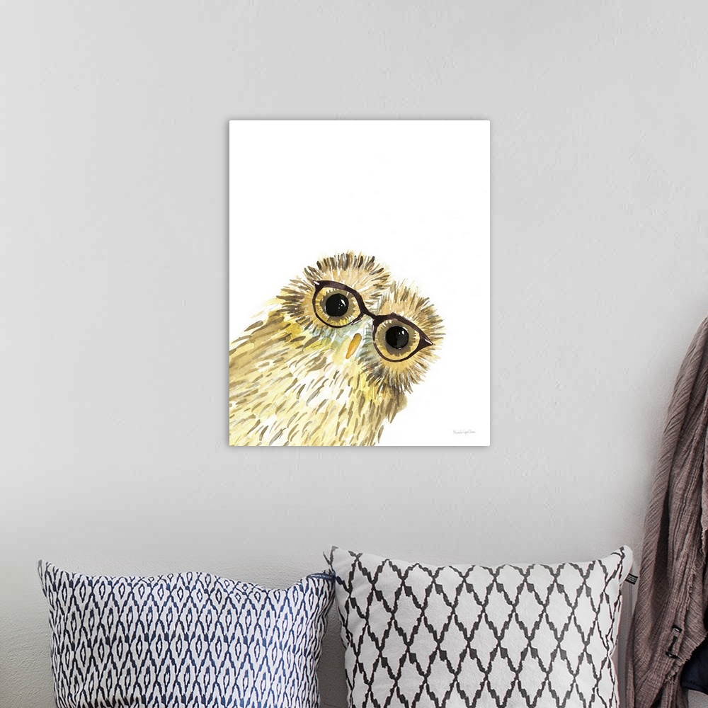 A bohemian room featuring Owl in Glasses