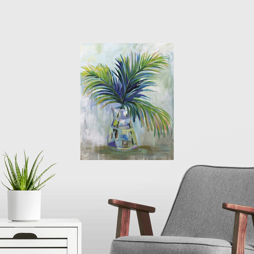 A modern room featuring Palm Leaves I
