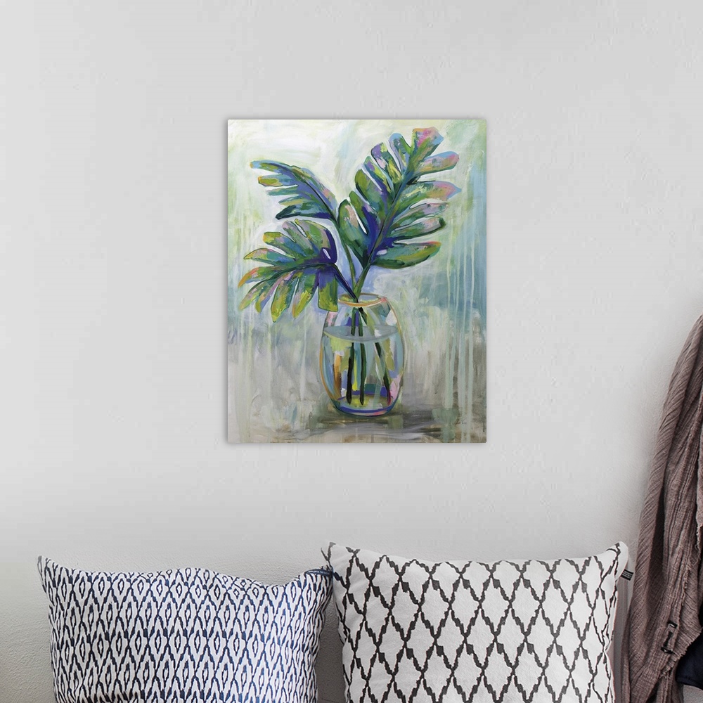 A bohemian room featuring Palm Leaves II