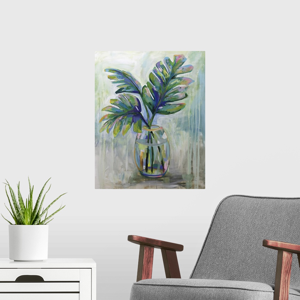 A modern room featuring Palm Leaves II