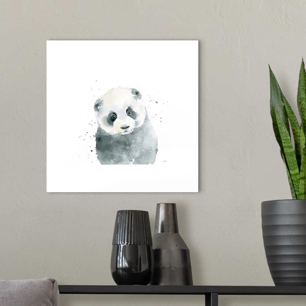 A modern room featuring Panda Cub White Border