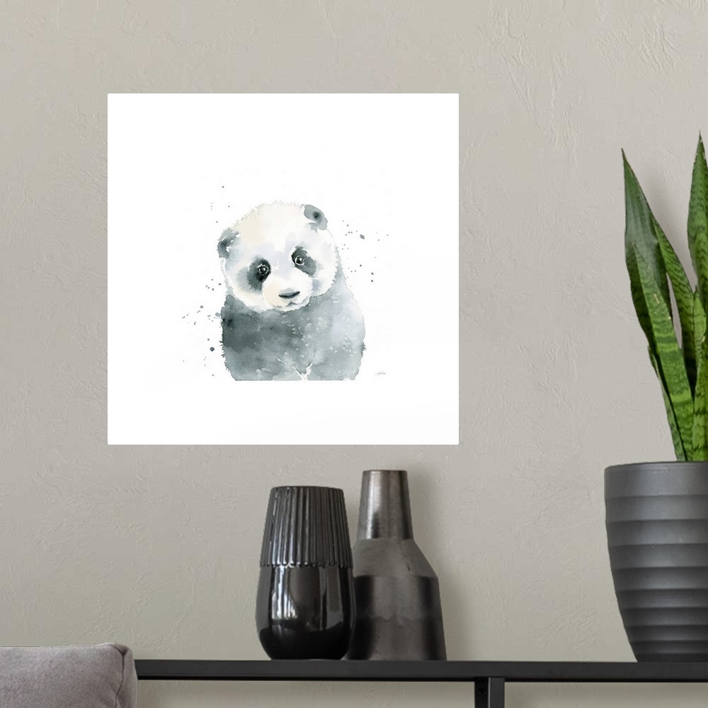 A modern room featuring Panda Cub White Border