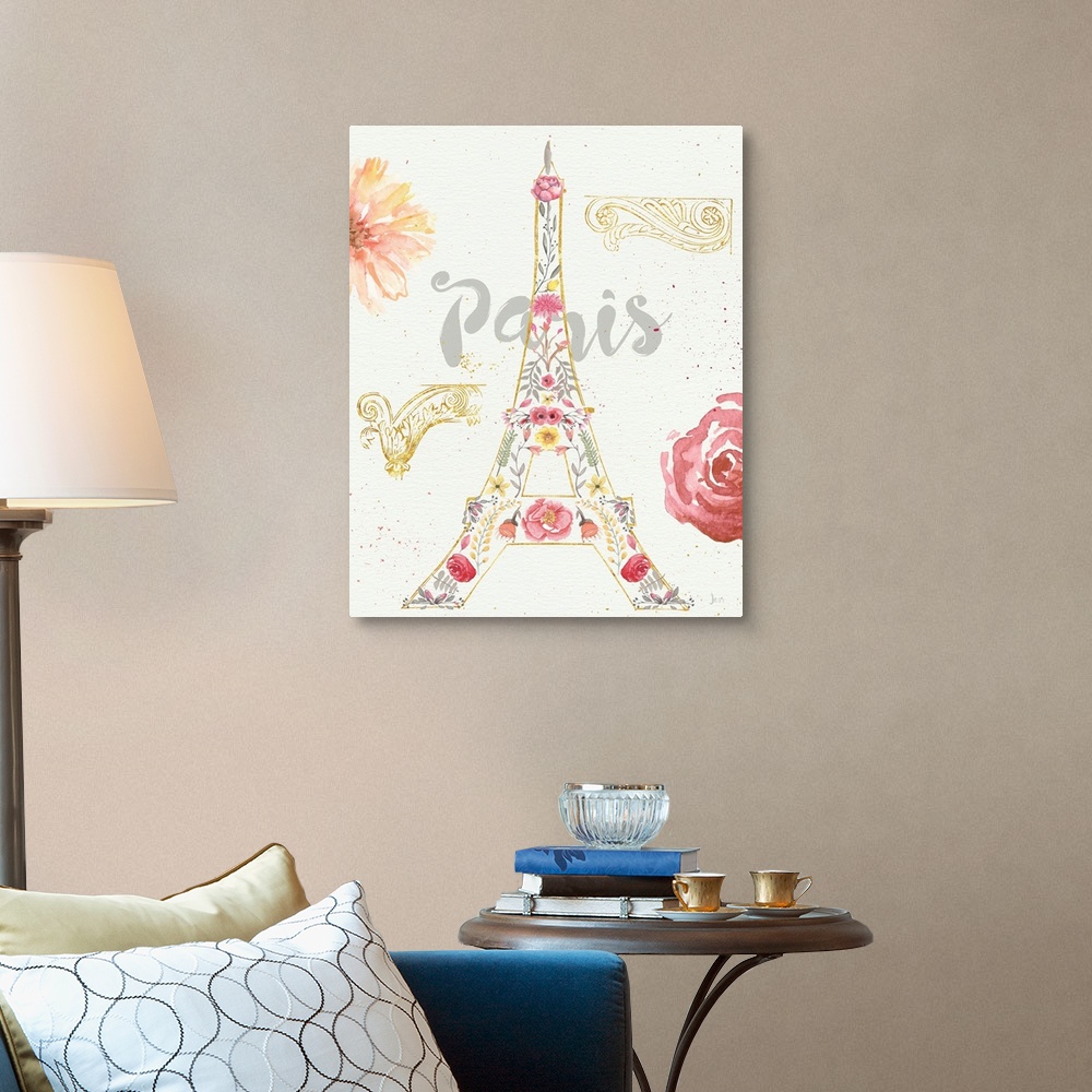 A traditional room featuring Contemporary home decor travel themed artwork.