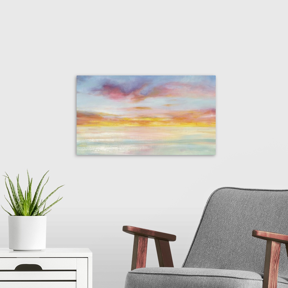 A modern room featuring Pastel Sky