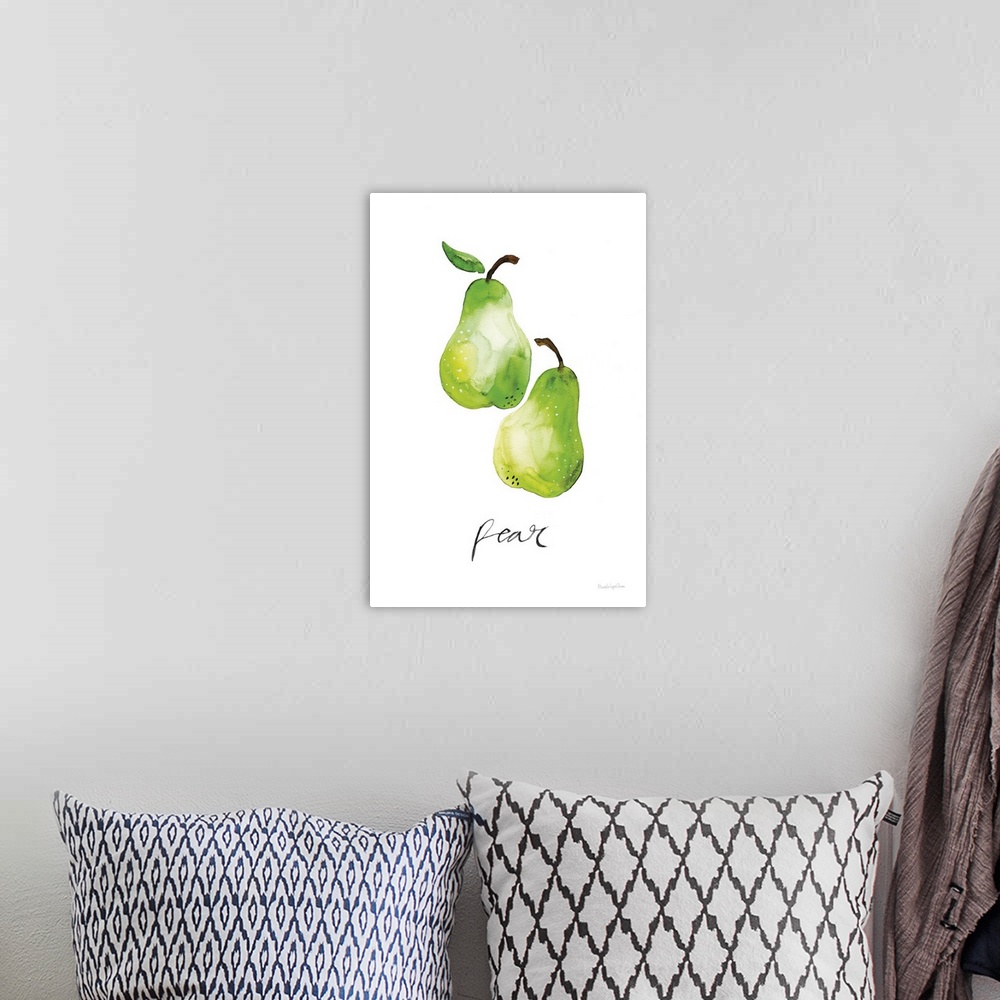 A bohemian room featuring Pears