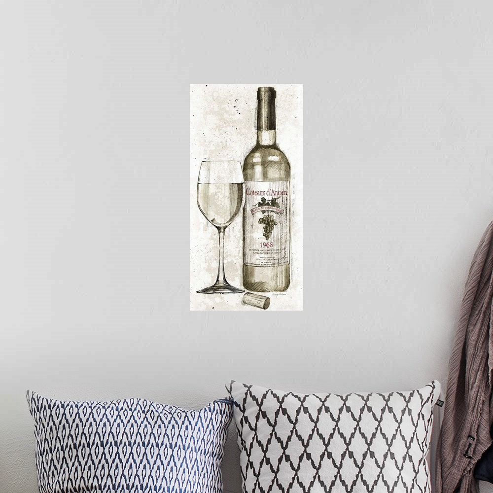 A bohemian room featuring This cool contemporary wine art makes a wonderful addition any kitchen.