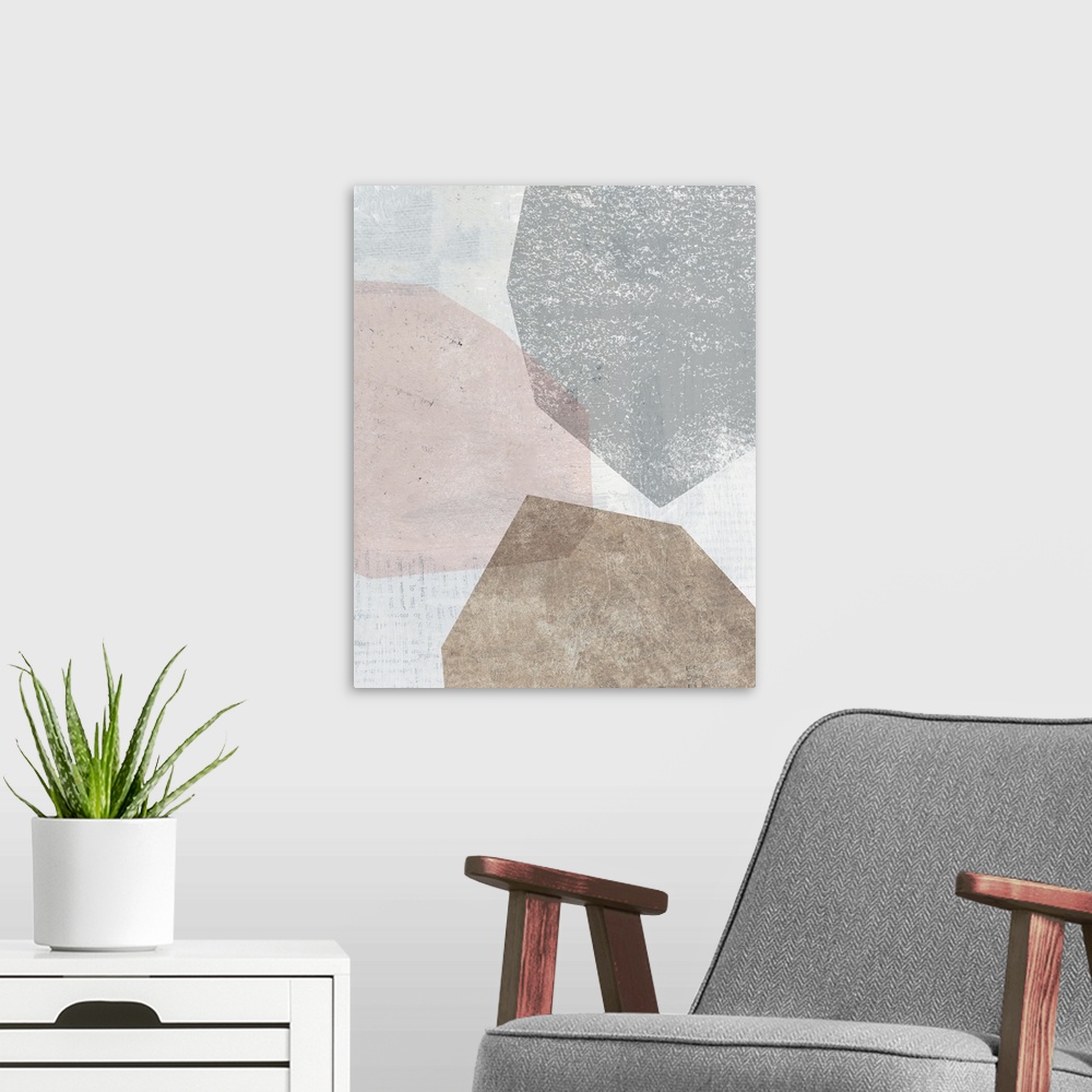 A modern room featuring Pensive II Blush Gray