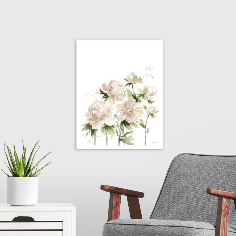 A modern room featuring Peonies I
