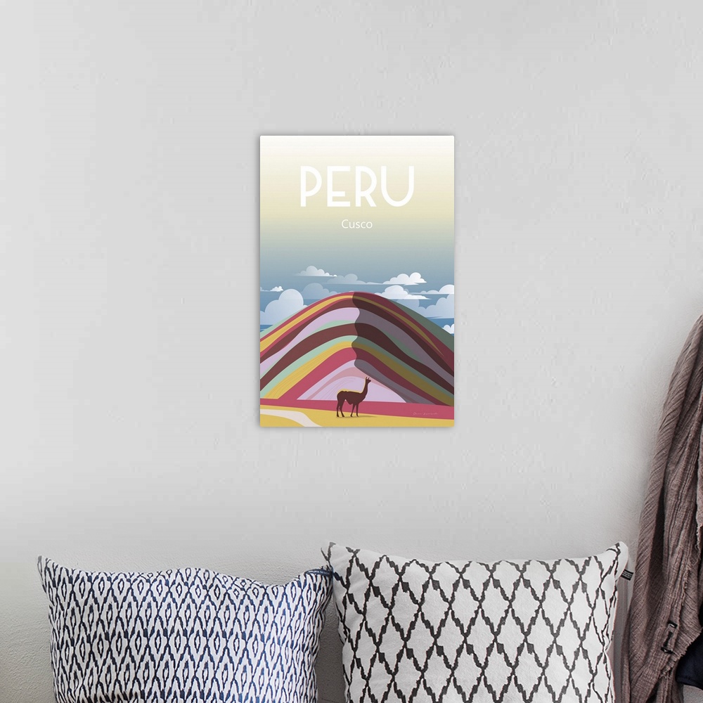 A bohemian room featuring Peru