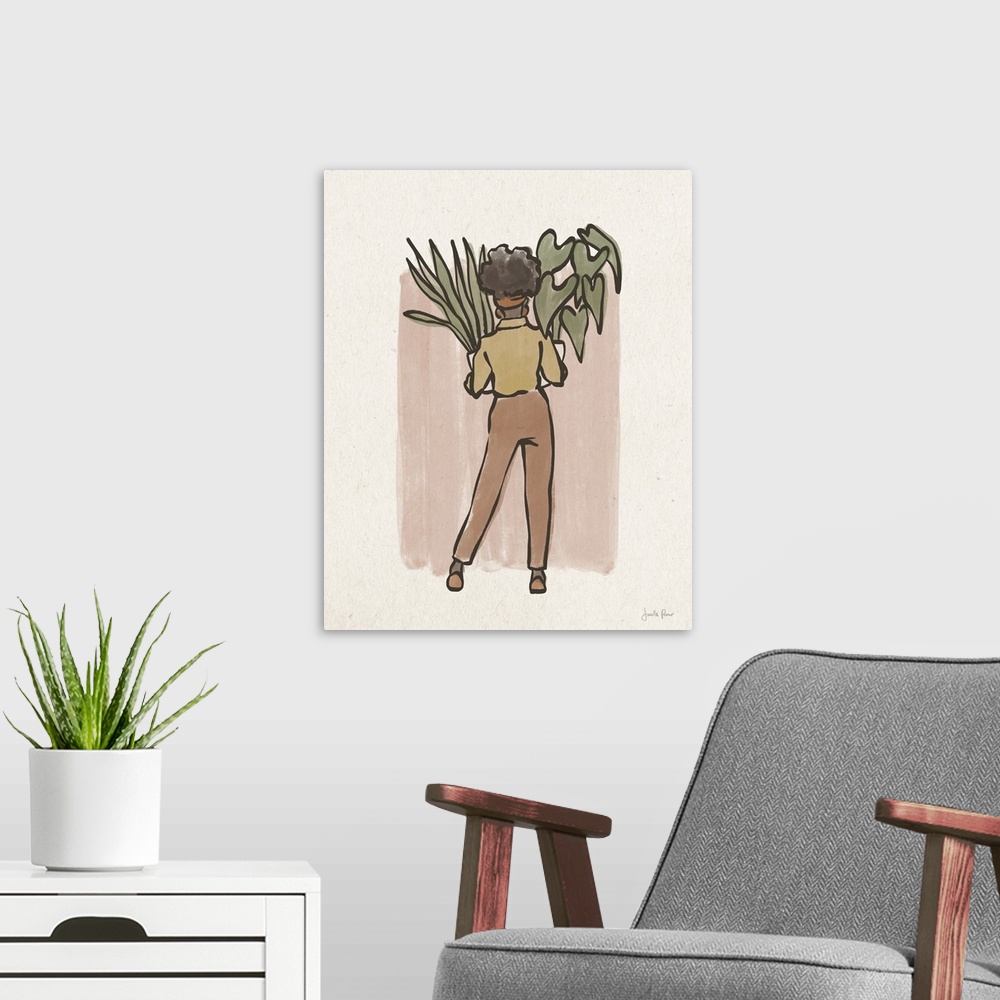 A modern room featuring Plant Ladies I