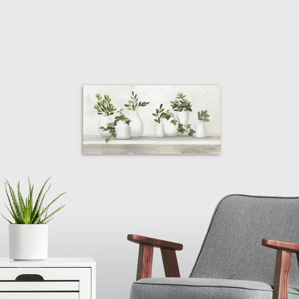 A modern room featuring Plant Life