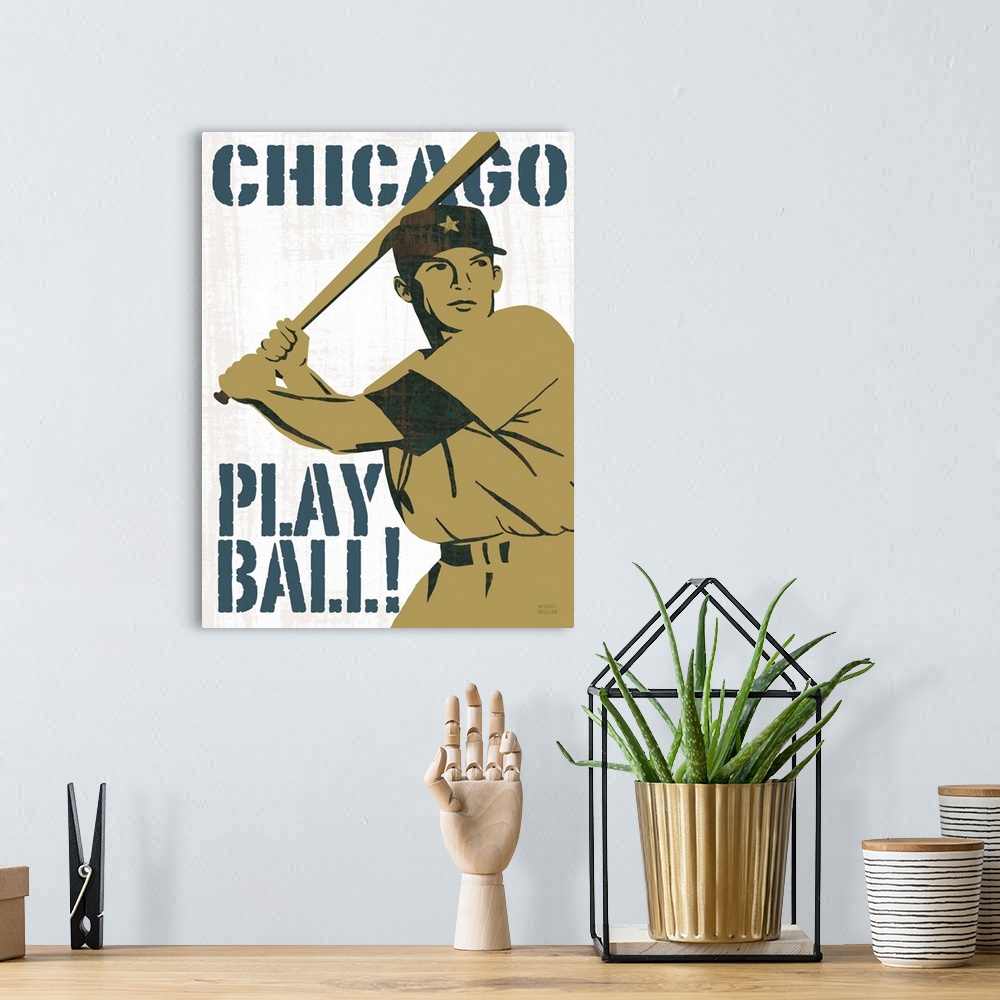 A bohemian room featuring Play Ball Chicago