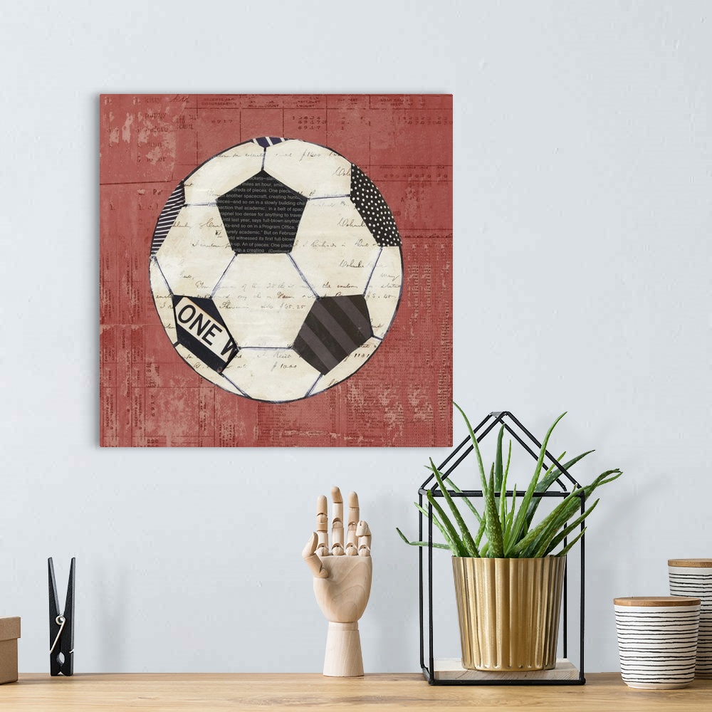 A bohemian room featuring Play Ball III Red
