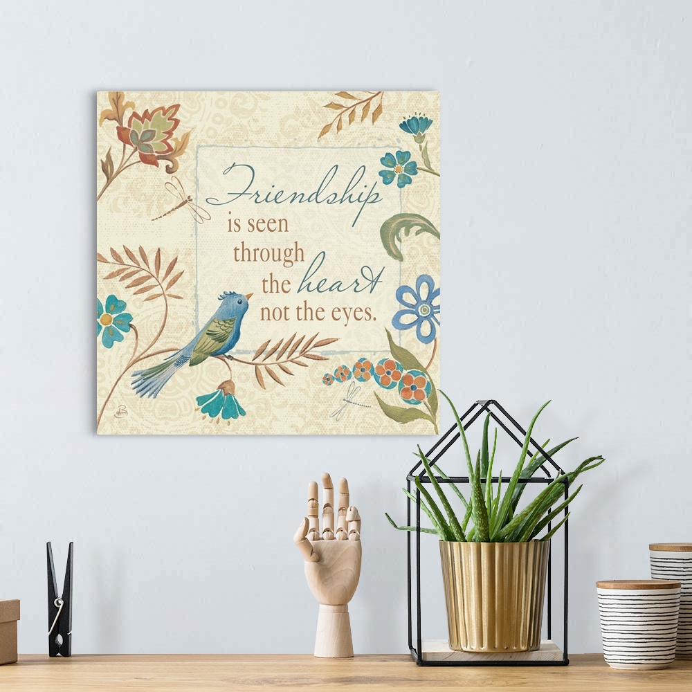 A bohemian room featuring Pop Garden Quote I