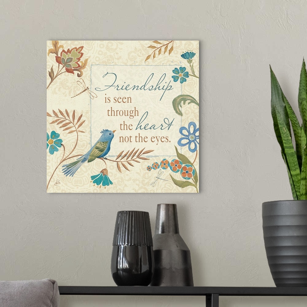 A modern room featuring Pop Garden Quote I