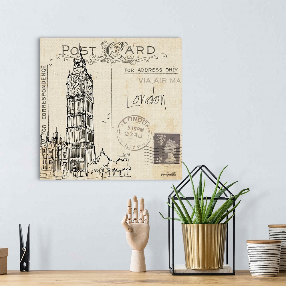 A bohemian room featuring Postcard Sketches II