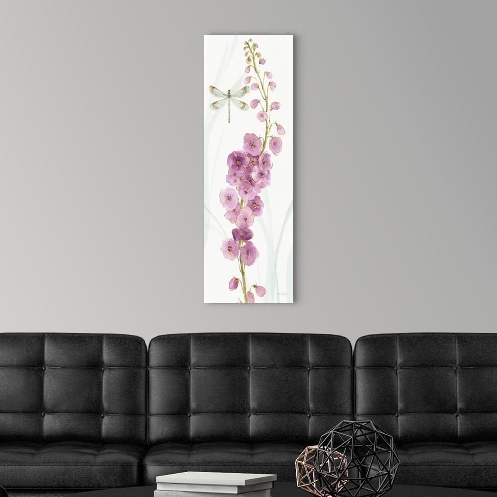 A modern room featuring Rainbow Seeds Flowers VII Dragonfly