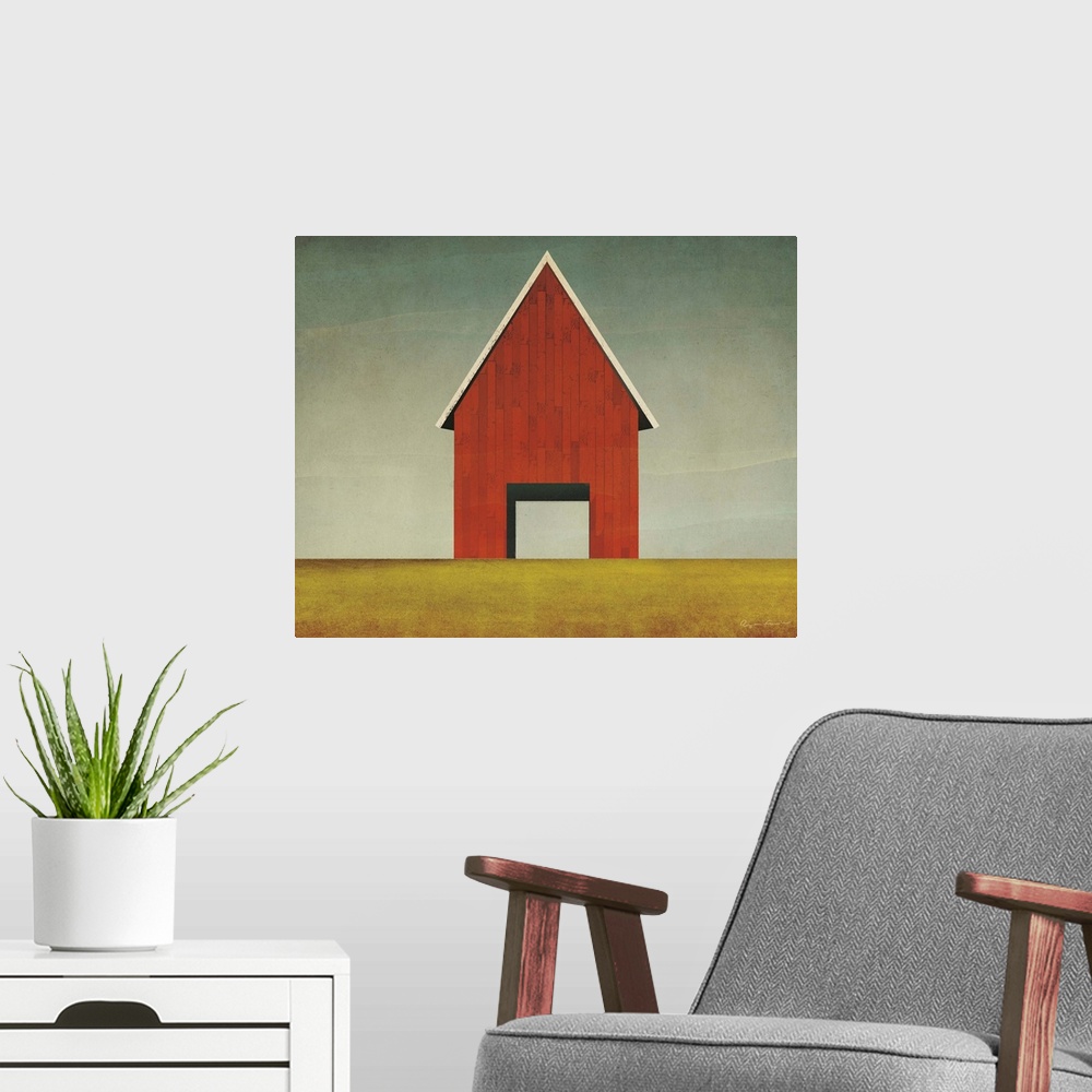 A modern room featuring Red Barn Summer