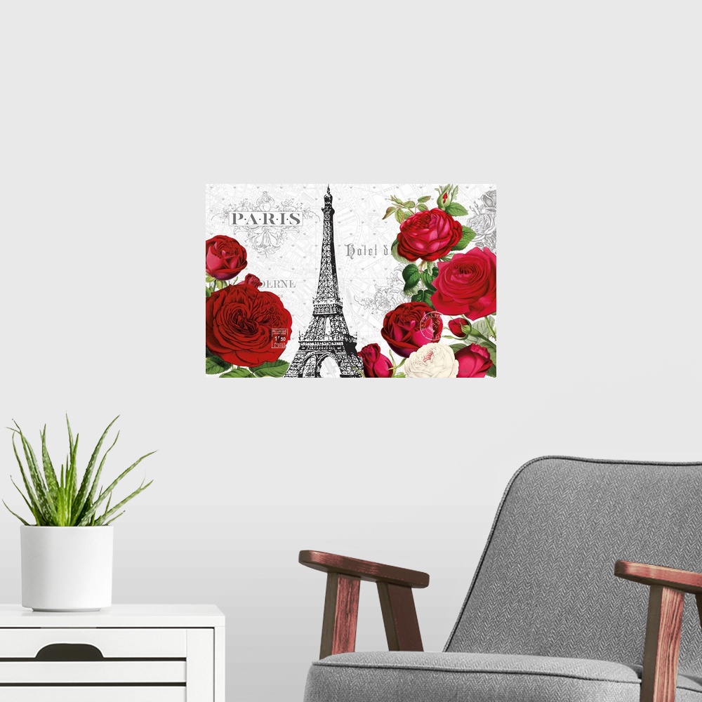 A modern room featuring Rouge Paris I