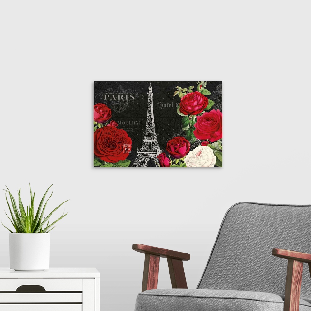A modern room featuring Rouge Paris I Black