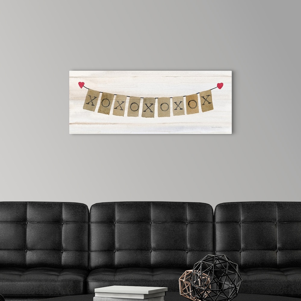 A modern room featuring Rustic Valentine Banner I