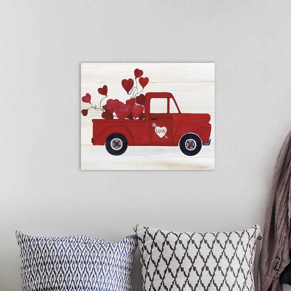 A bohemian room featuring Rustic Valentine Truck