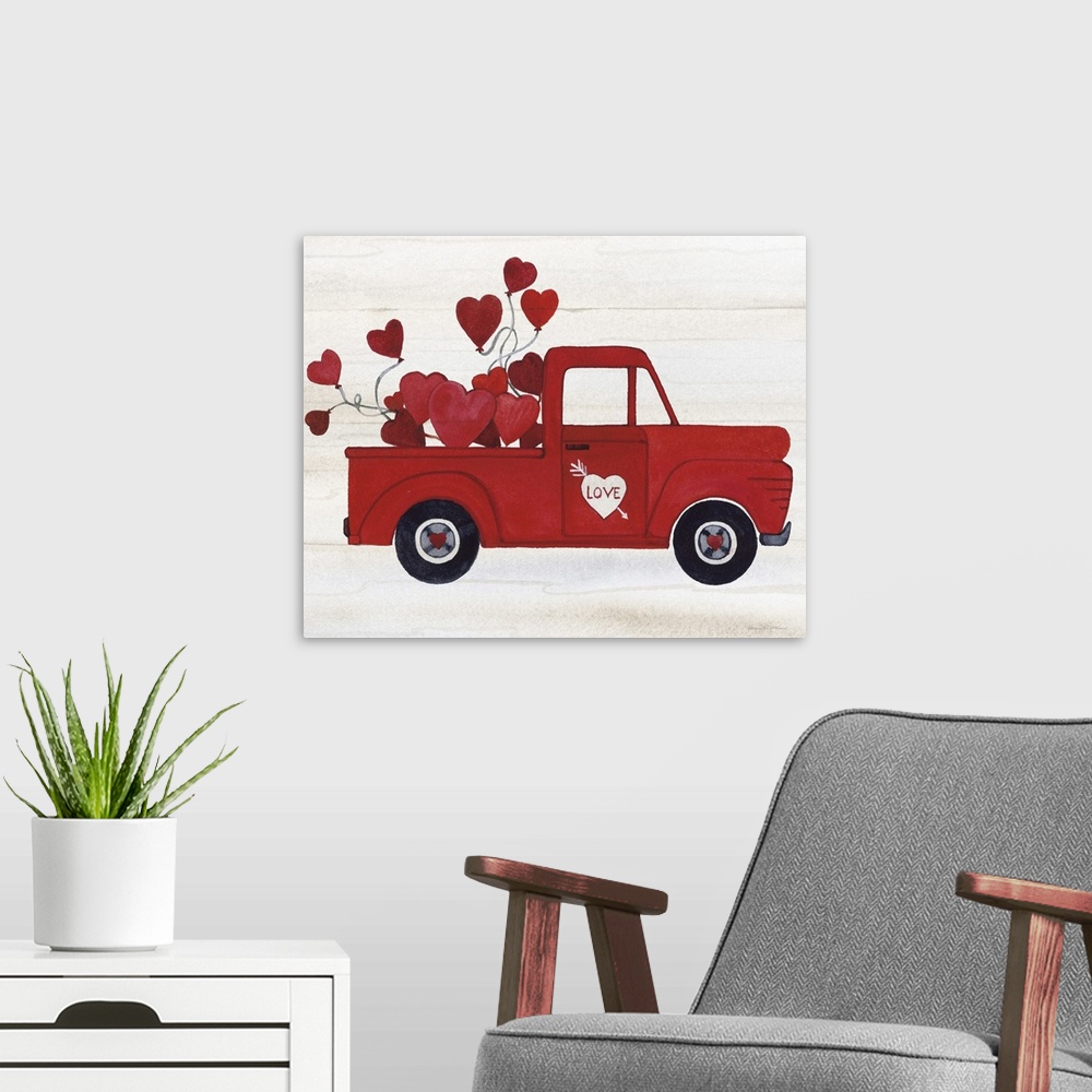 A modern room featuring Rustic Valentine Truck