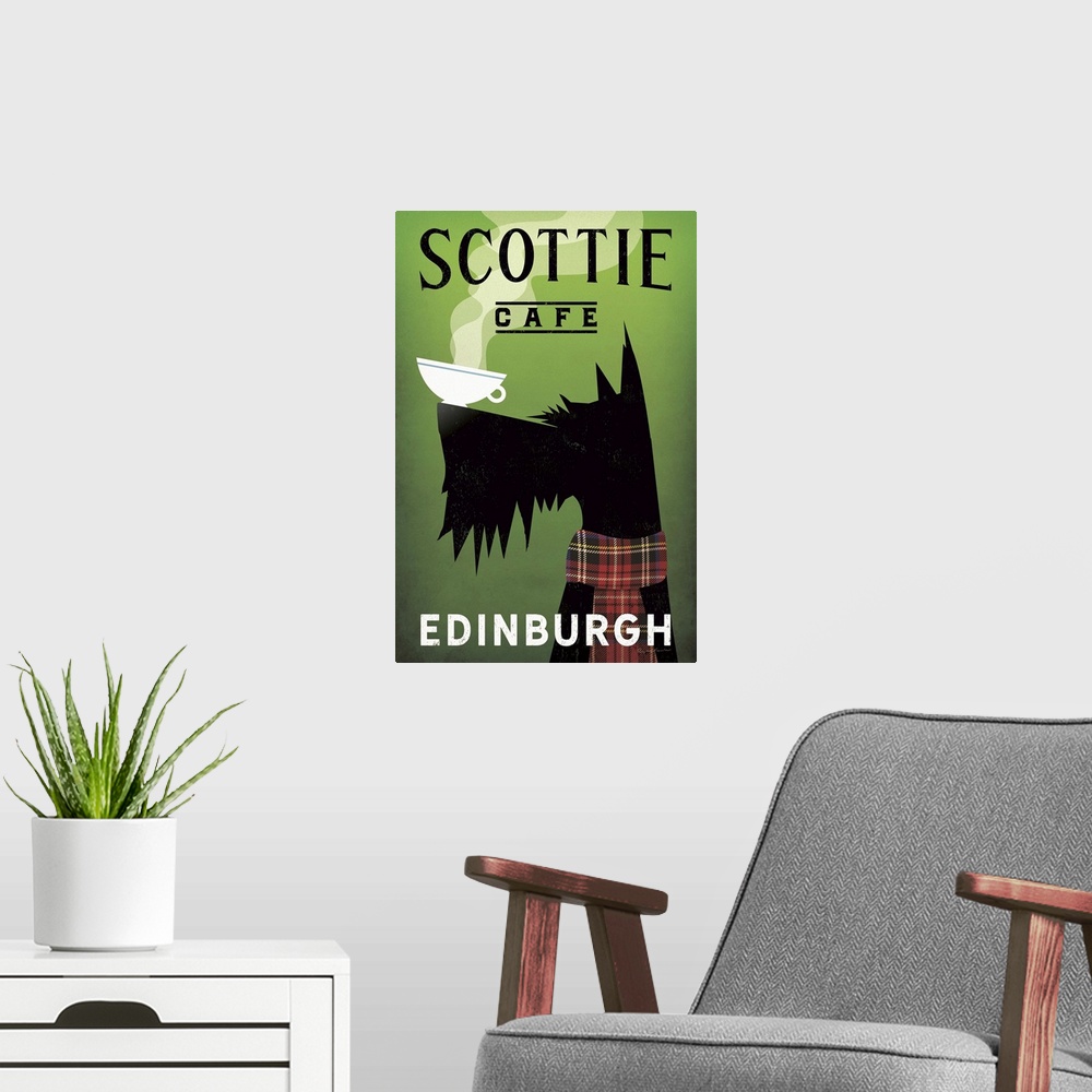 A modern room featuring "Scottie Cafe - Edinburgh"