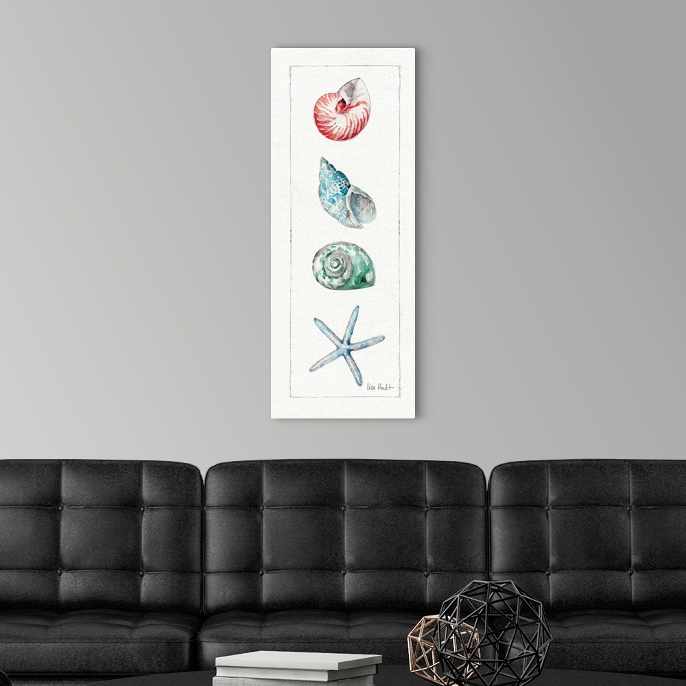 A modern room featuring Sea Finds IV