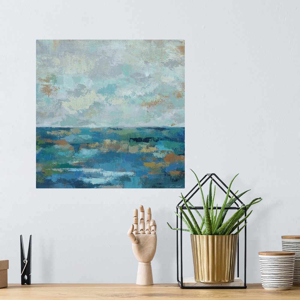 A bohemian room featuring Seascape Sketches I