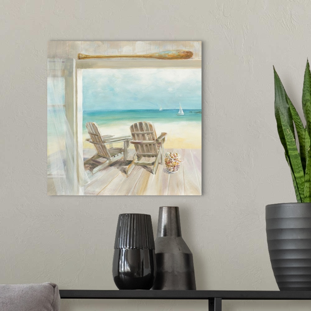 A modern room featuring Seaside Morning Crop