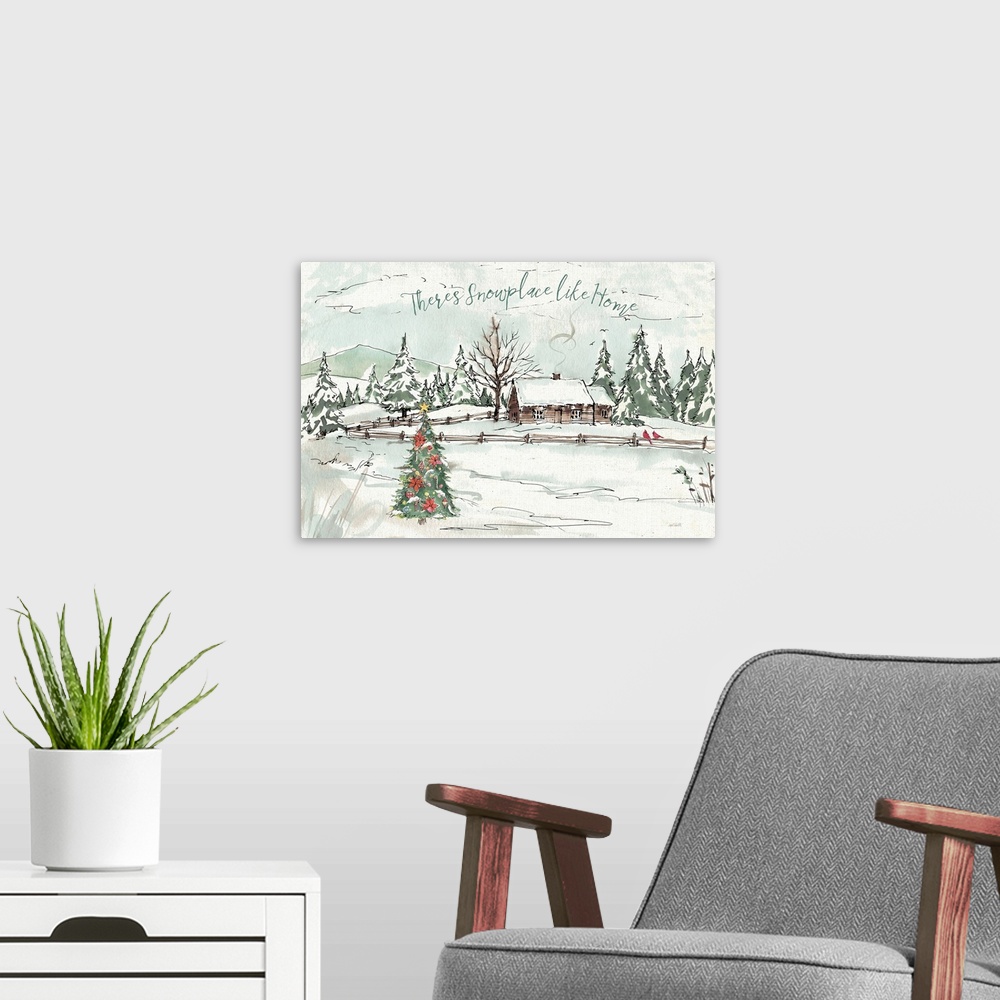 A modern room featuring Seasonal Charm X Snowplace