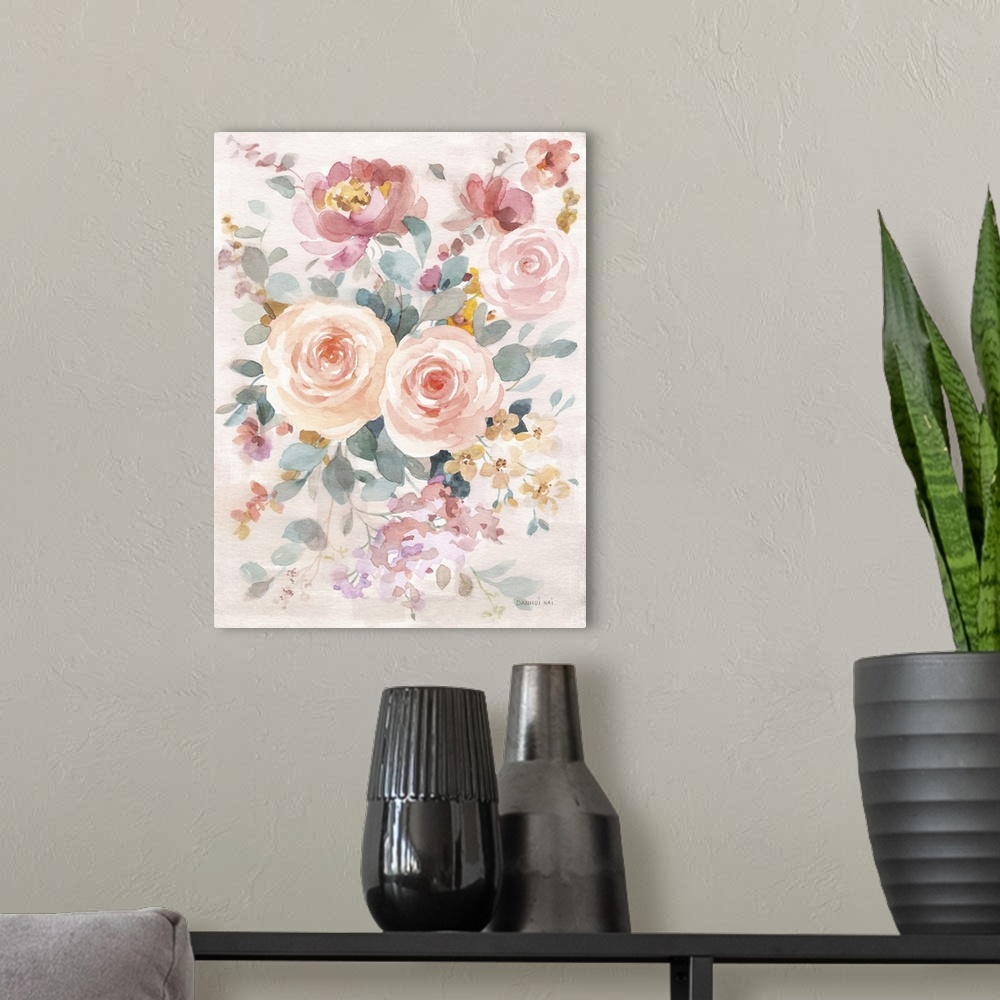 A modern room featuring September Blooming II