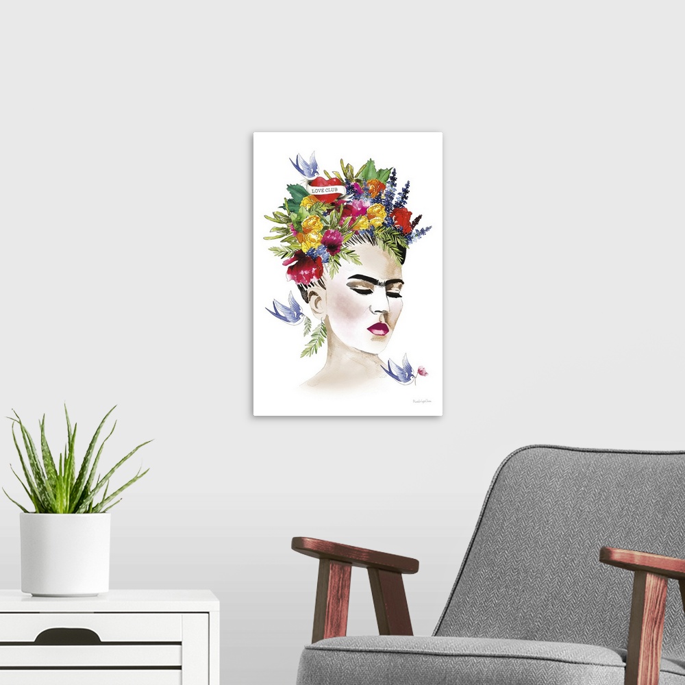 A modern room featuring She Is Frida