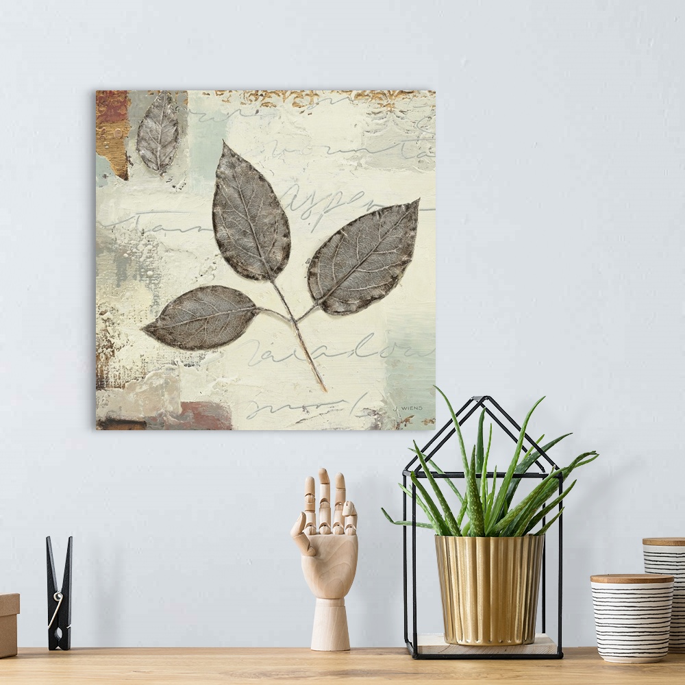 A bohemian room featuring Silver Leaves II