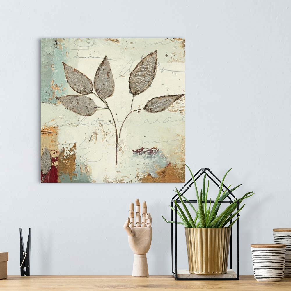A bohemian room featuring Silver Leaves III