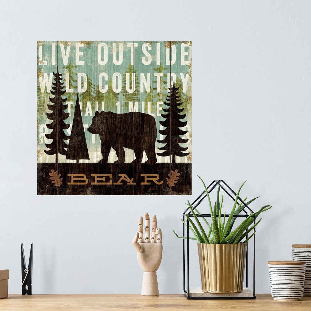 A bohemian room featuring Simple Living Bear
