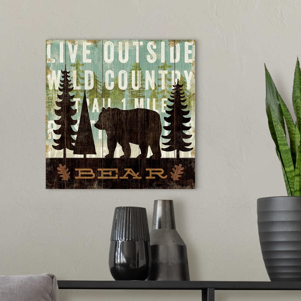 A modern room featuring Simple Living Bear