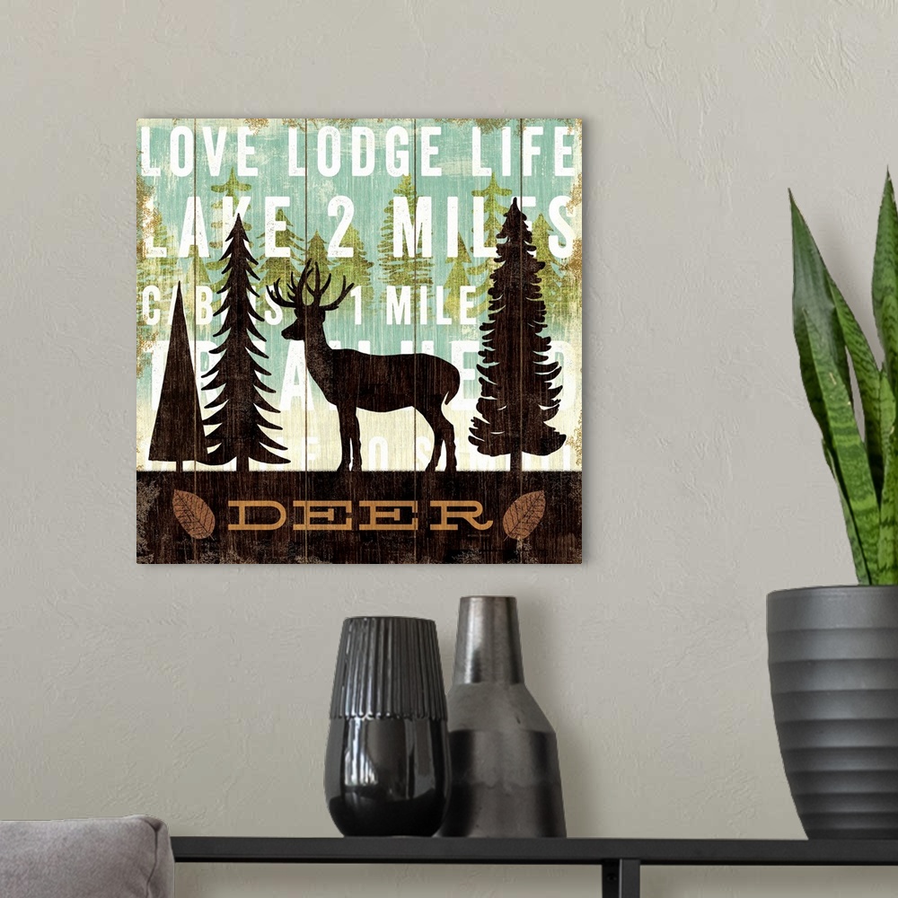 A modern room featuring Simple Living Deer
