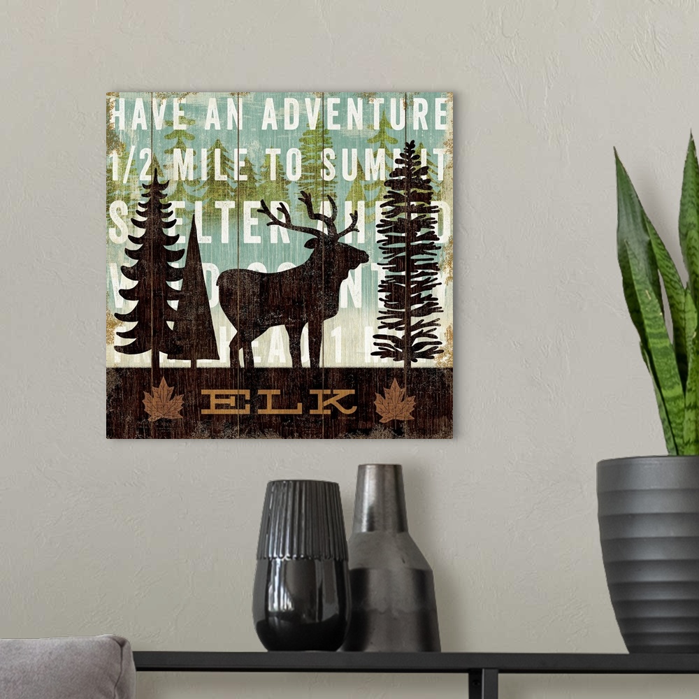 A modern room featuring Simple Living Elk