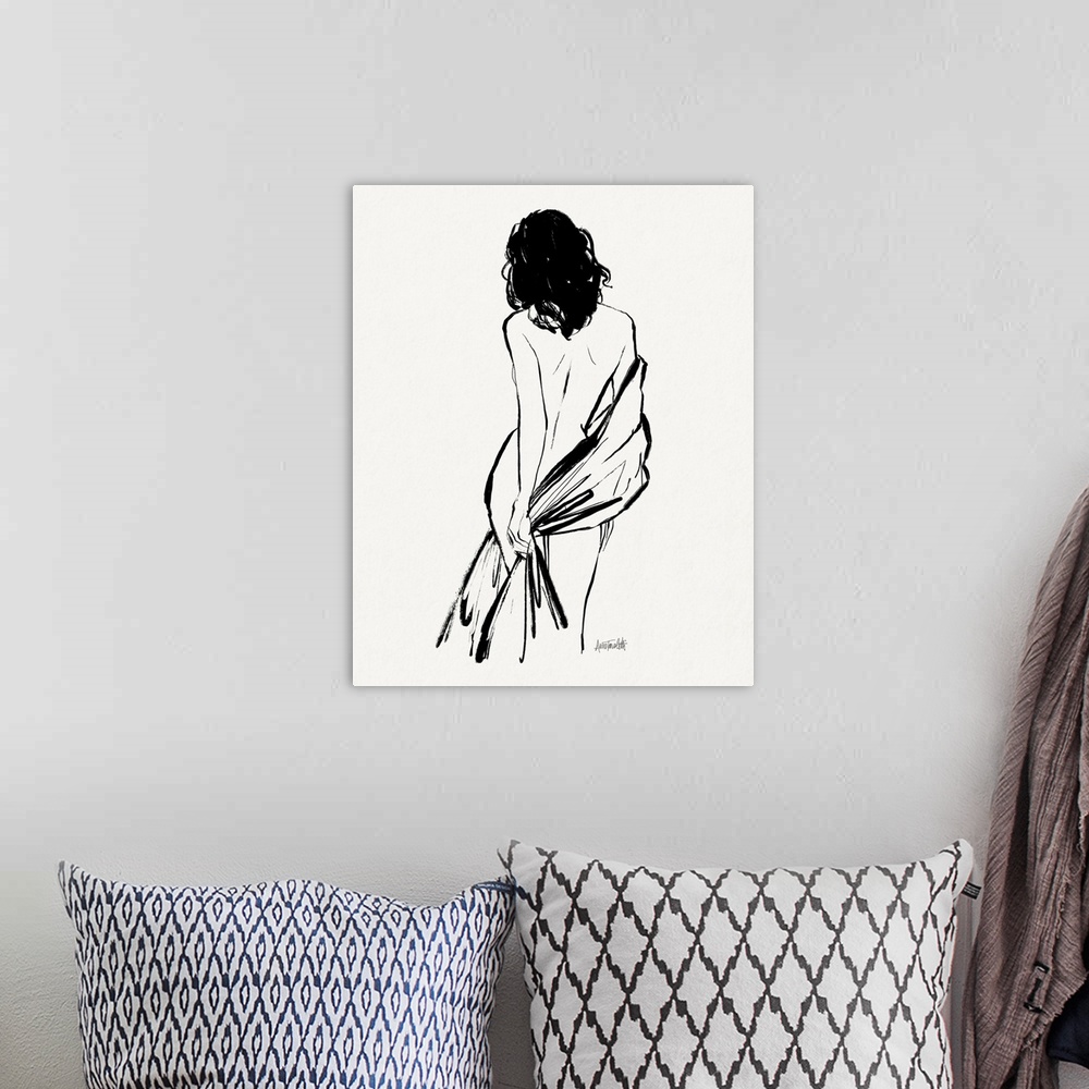 A bohemian room featuring Sketched Nudes I