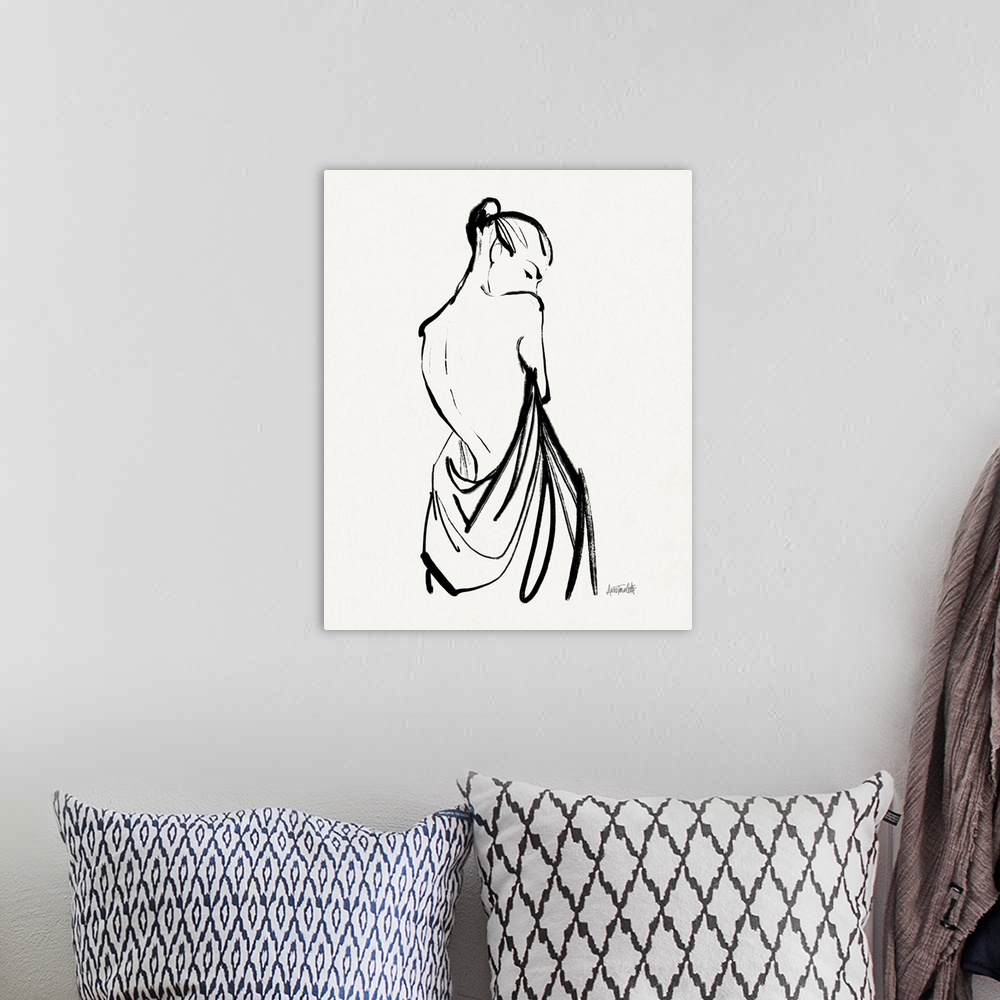 A bohemian room featuring Sketched Nudes II