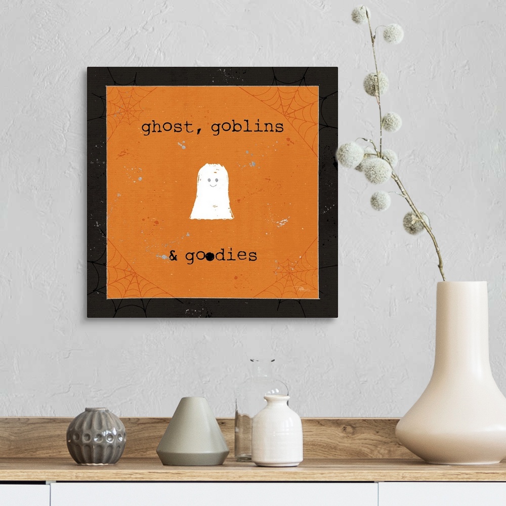 A farmhouse room featuring Spooky Cuties III Ghost
