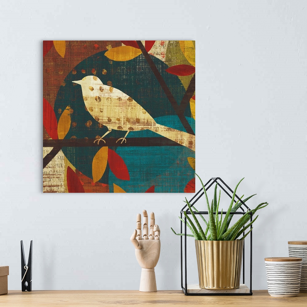 A bohemian room featuring Spotted Thrush IV